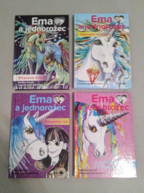 Set knížek ema a jednorožec,