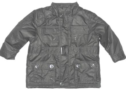 Luxusní černá přechodová bunda s páskem, 80