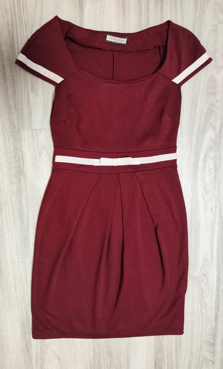 Vínové šaty vivi boutique xs/s, xs
