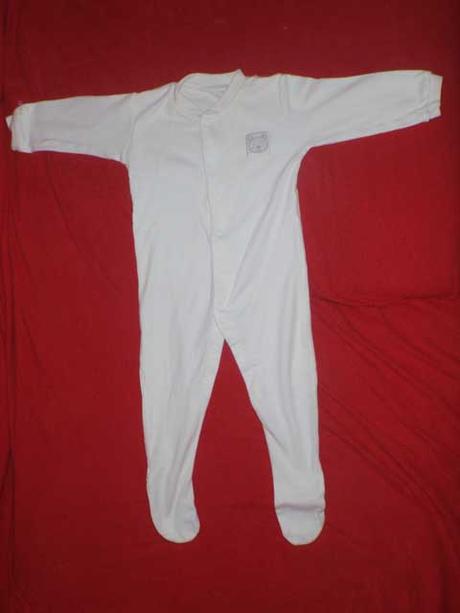 Bílý overálek s medvídkem, tesco,74