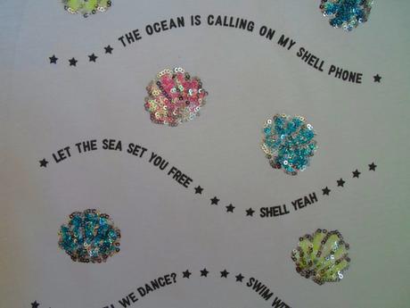 Bílé tričko triko s flitry krátký rukáv, c&a,146