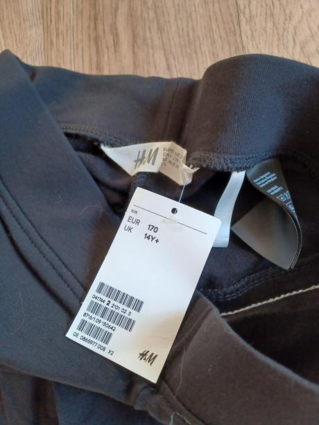 Silnější legíny h&m se stříbrnými pruhy, h&m,170