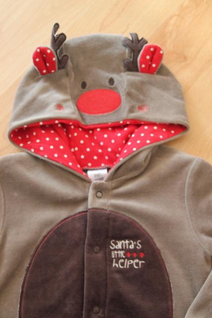 Vánoční kostým "sobík, sob" vel. 12-18 měs.,