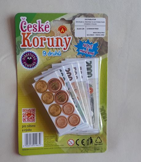 Dětská pokladna rappa a české peníze, 