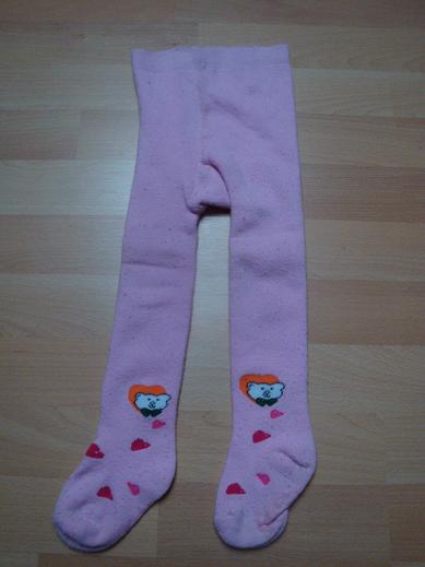 Punčocháče - růžové se srdíčky, 92