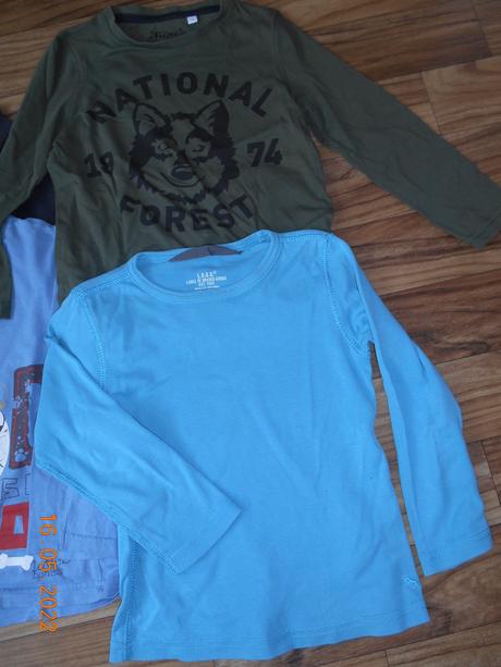 Mix triček dl rukáv - 104, h&m,104
