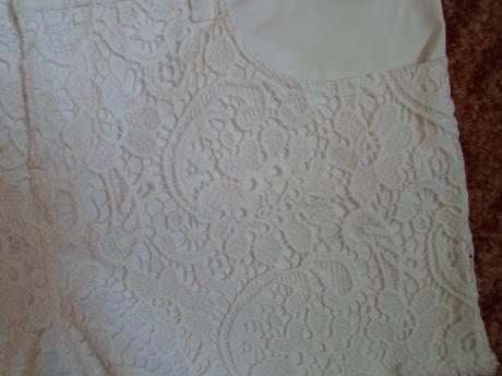 Bílé kraťasy kraťásky šortky s krajkou, esmara,38