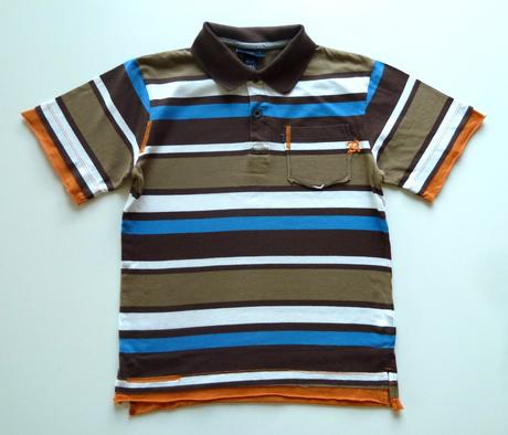 Pruhované polotriko s krátkým rukávem vel. 152, h&m,152