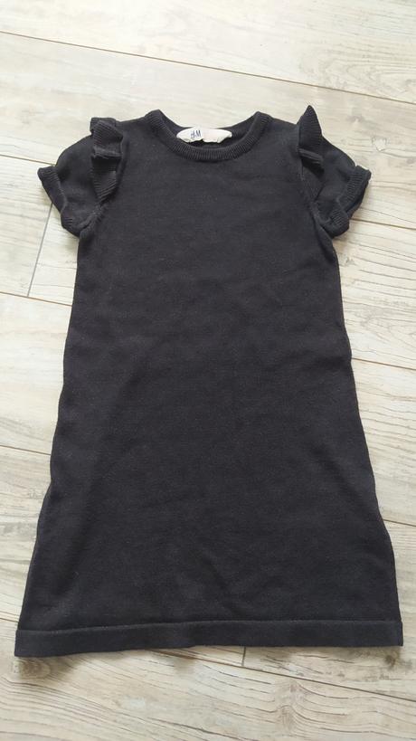 Dívčí černé šaty 110/116 h&m, h&m,110
