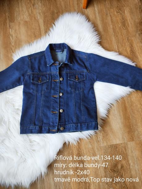 Riflová bunda-vel.128-134+zdarma legíny/triko, 128