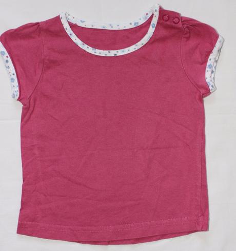 W416. fialové tričko 6-9 měs., mothercare,74