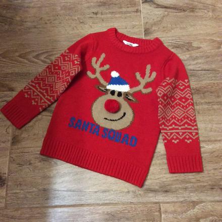Nádherný vánoční svetr se sobem, 98