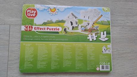 3d puzzle k postavení a domalování,