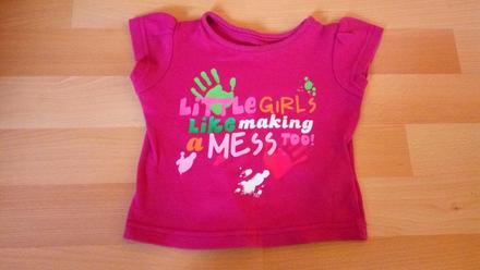 Tričko - růžovo-fialové, vel. 3-6 měs. , 68