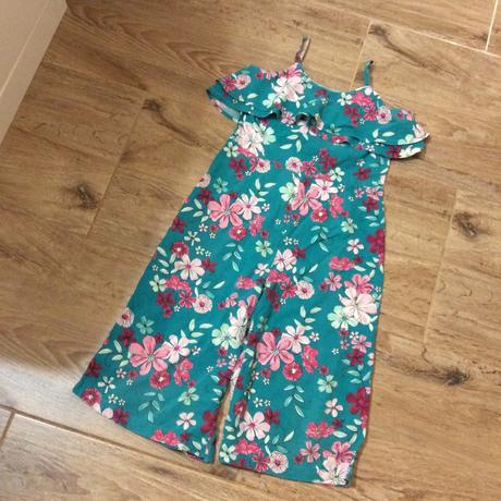 Kalhotový overal s květinkami, george,122