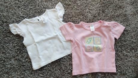 2x tričko / triko s krátkým rukávem, c&a,68