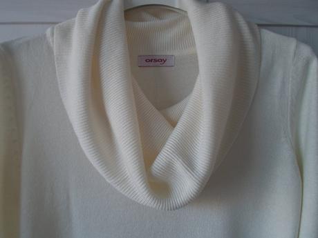 Bílý krémový svetr rolák, orsay,s