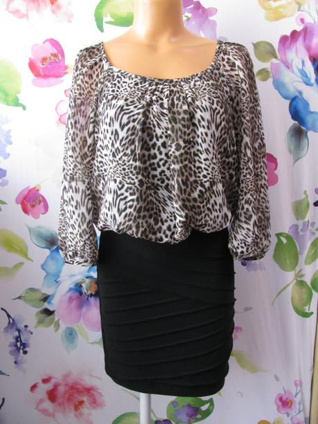 Luxusní dámské mini šaty s leopardím vzorem, 34