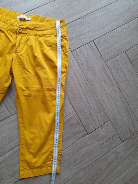 Hořčicové capri kalhoty, l