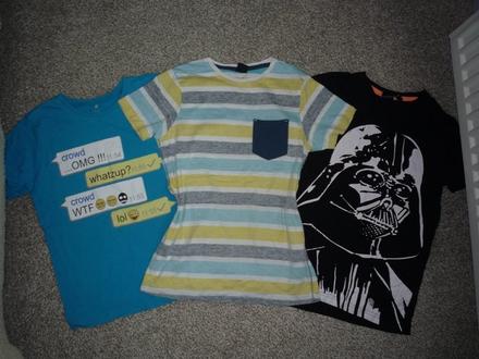 3x tričko s krátkým rukávem 134-140 star wars, bonprix,134