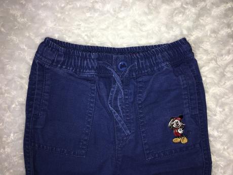 Modré letní lněné kalhoty h&m, h&m,62