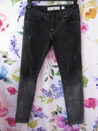 Černé elastické přiléhavé džíny ,slim, krátký sed, quiksilver,36