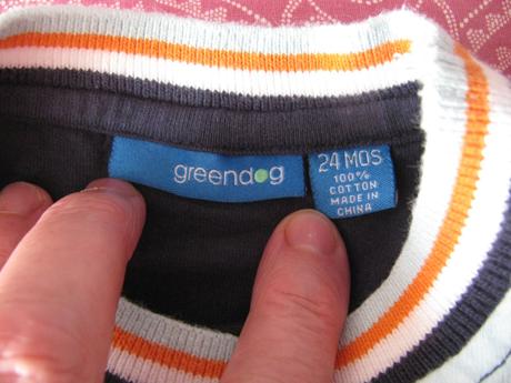 Bavlněné modré tričko s dinosaurem-green dog, 92