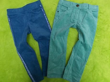 Dívčí manžestrové kalhoty, tregíny, topolino,98