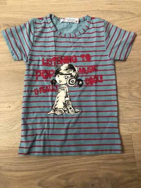 Pruhované tričko s holkou n-feel, 98
