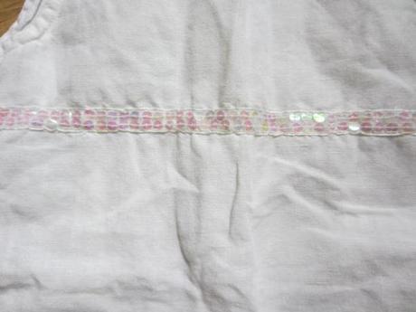 Luxusní lněné šatičky s flitrama, benetton,98