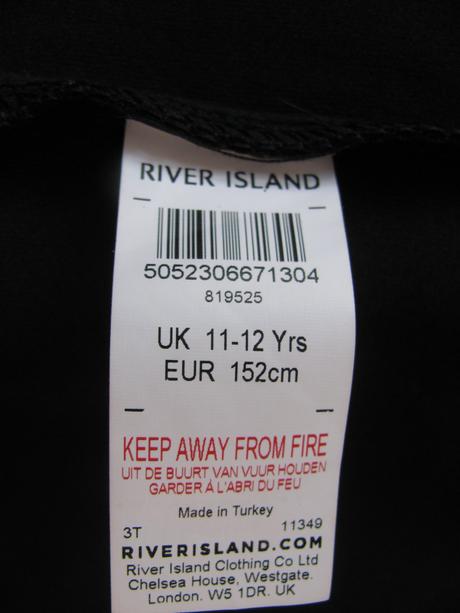 Černá elastická jarní bunda na zip, river island,152