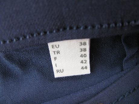 Elastické tmavě modré přiléhavé kalhoty, tchibo,38