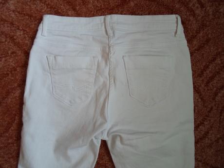 Bílé kalhoty rifle džíny skinny crop 3/4, 36