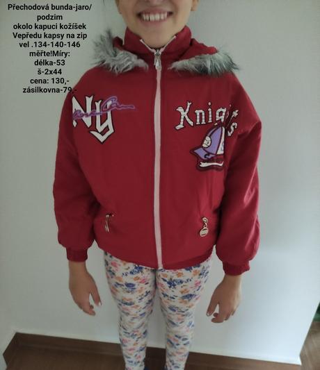 Podzimní bunda-vel.134-140, 134
