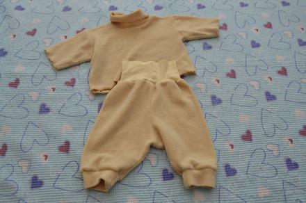 Fleesový komplet , roláček, kalhoty s měkkým pasem, 68