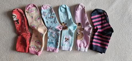 6x mix ponožek, ponožky holčičí, dívčí, vel.27/30, 27
