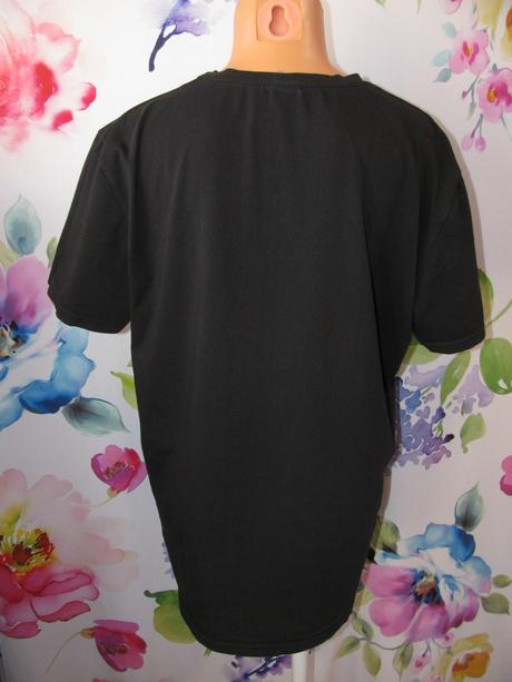 Černé bavlněné tričko s potiskem, xxl