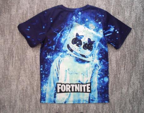 Modré tričko triko krátký rukáv fortnite, 146