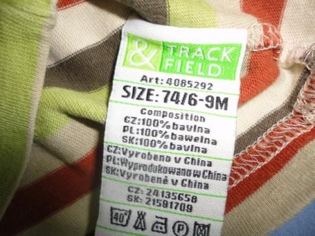 Hezké triko vel. 6-9 měsíců, 74