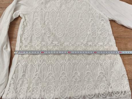 Bílé triko s krajkou 140, h&m,140