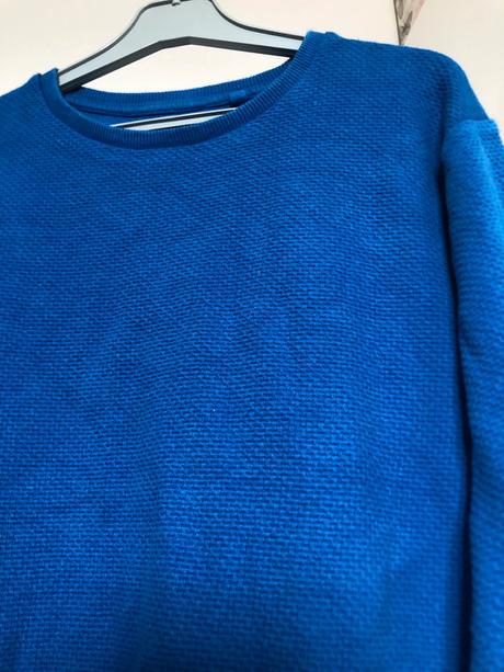 Modrá tenší mikina i jako triko, 152