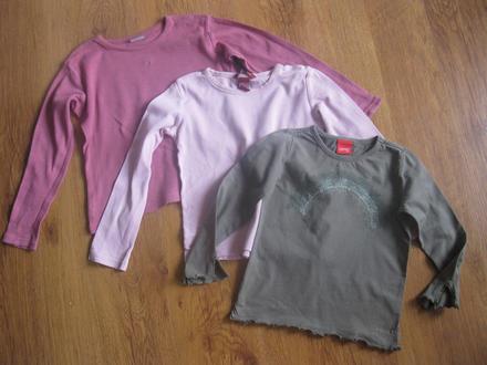 3 x tričko, h&m,110
