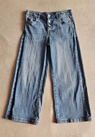 Dívčí rozšířené džíny, rifle, vel.140, zn.c&a, c&a,140