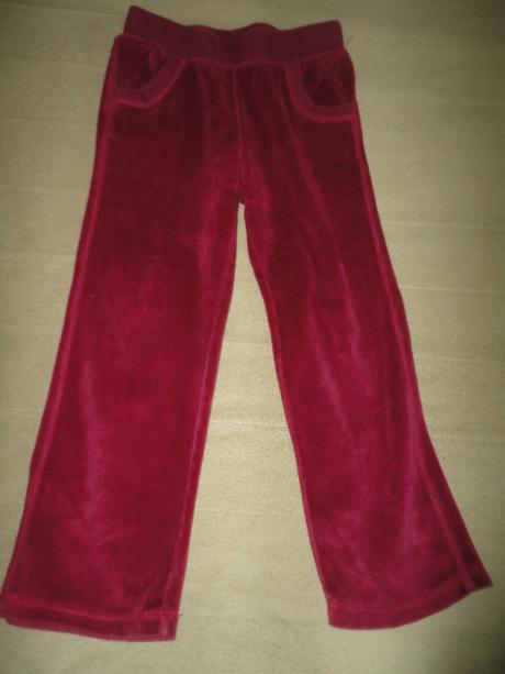 Krásné sametové tepláky f+f, vel. 5-6 let, f&f,110