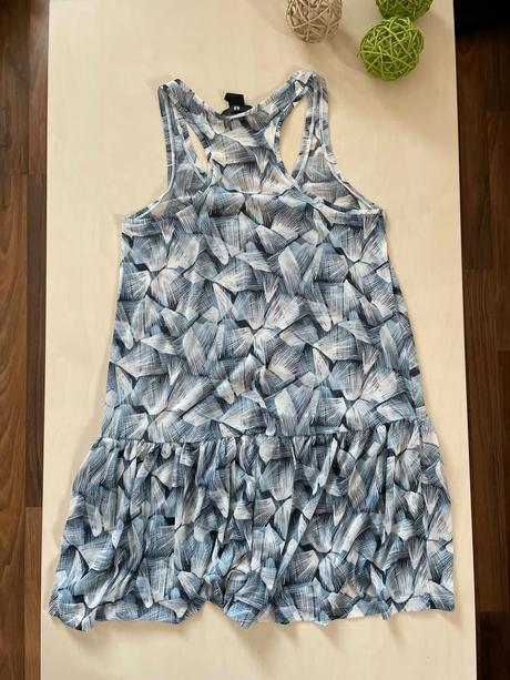 Modré letní šaty, vel s, hm, h&m,s
