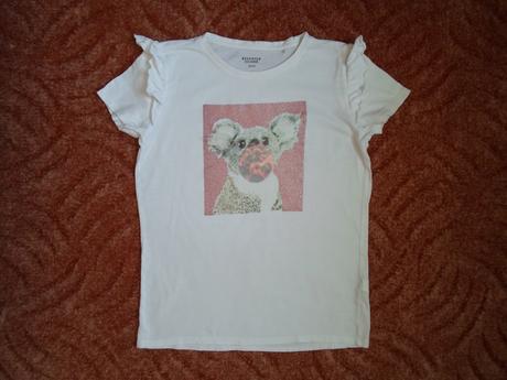 Bílé tričko triko krátký rukáv, reserved,158