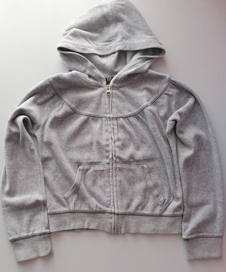 Šedá sametová mikina gap vel 140, gap,140