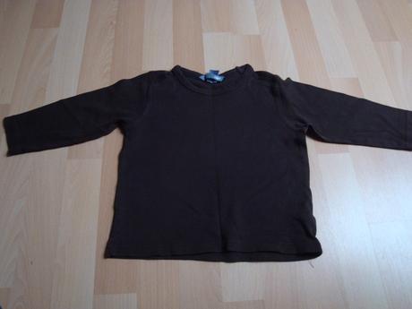 Triko s dlouhým rukávem - hnědé, vel. 92, h&m,92