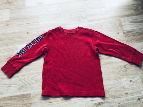 Cervene tricko dlouhy rukav na donoseni 98/104 h&m, h&m,98