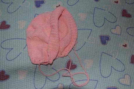 Pletená čepička, růžová, 80